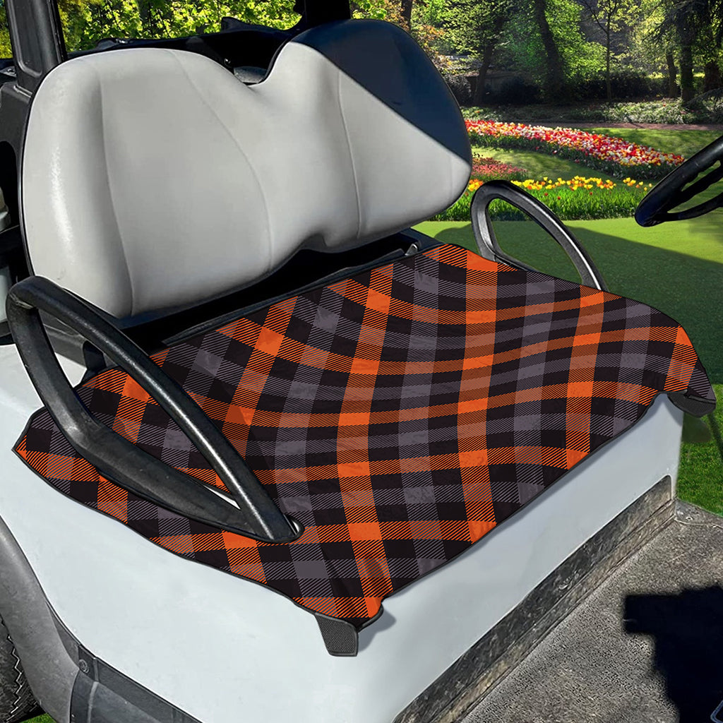 Halloween Buffalo Check Pattern Print Golf Cart Seat Cover