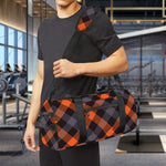 Halloween Buffalo Check Pattern Print Gym Bag