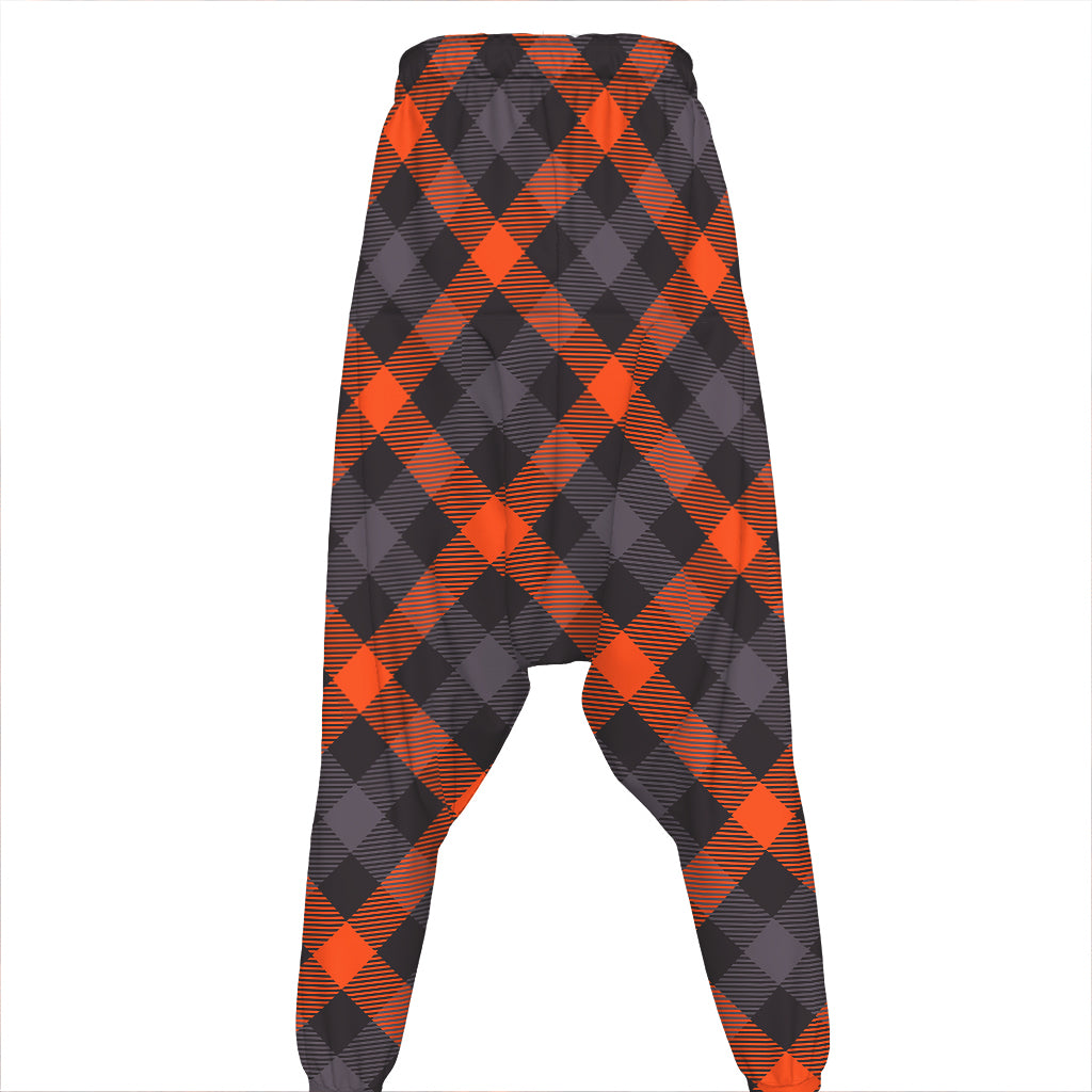 Halloween Buffalo Check Pattern Print Hammer Pants