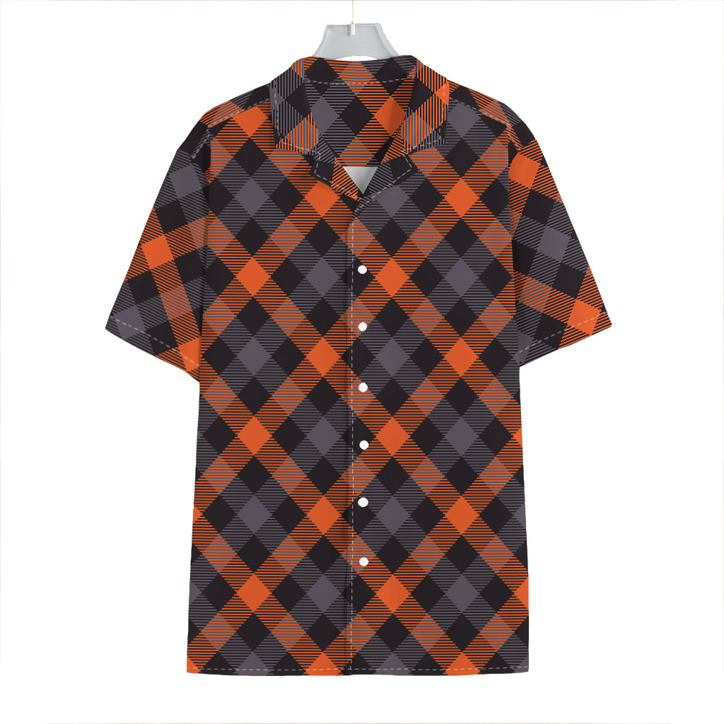 Halloween Buffalo Check Pattern Print Hawaiian Shirt