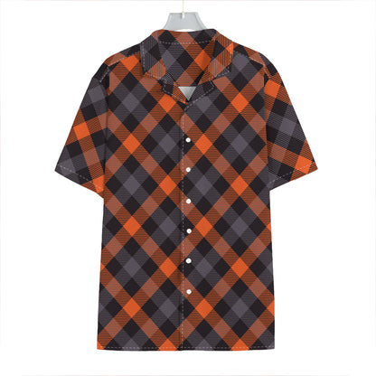 Halloween Buffalo Check Pattern Print Hawaiian Shirt