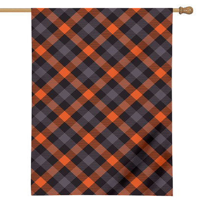 Halloween Buffalo Check Pattern Print House Flag
