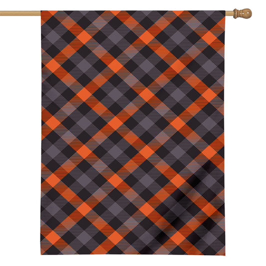 Halloween Buffalo Check Pattern Print House Flag