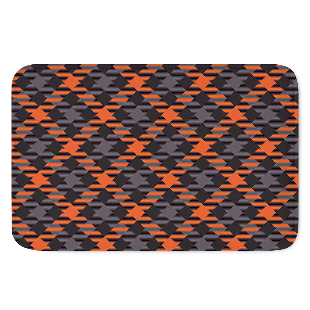 Halloween Buffalo Check Pattern Print Indoor Door Mat