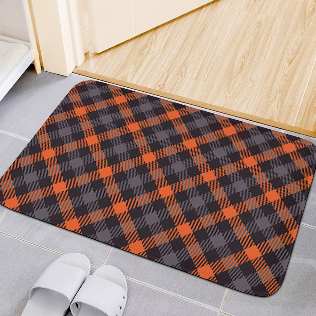 Halloween Buffalo Check Pattern Print Indoor Door Mat