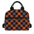 Halloween Buffalo Check Pattern Print Insulated Lunch Bag