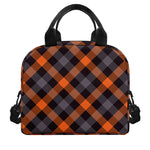 Halloween Buffalo Check Pattern Print Insulated Lunch Bag