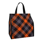 Halloween Buffalo Check Pattern Print Insulated Lunch Tote
