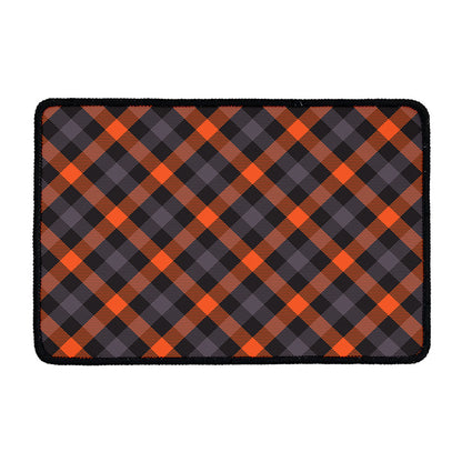 Halloween Buffalo Check Pattern Print Kitchen Mat