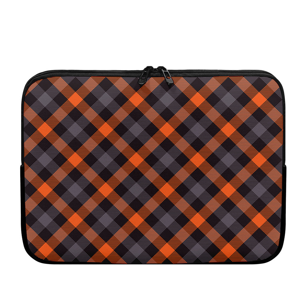 Halloween Buffalo Check Pattern Print Laptop Sleeve