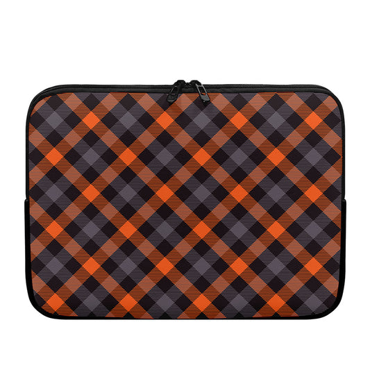 Halloween Buffalo Check Pattern Print Laptop Sleeve