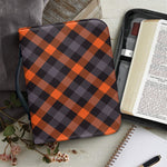 Halloween Buffalo Check Pattern Print Leather Bible Cover