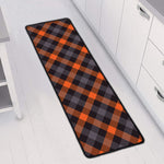 Halloween Buffalo Check Pattern Print Long Kitchen Mat
