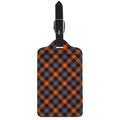 Halloween Buffalo Check Pattern Print Luggage Tag