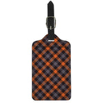 Halloween Buffalo Check Pattern Print Luggage Tag