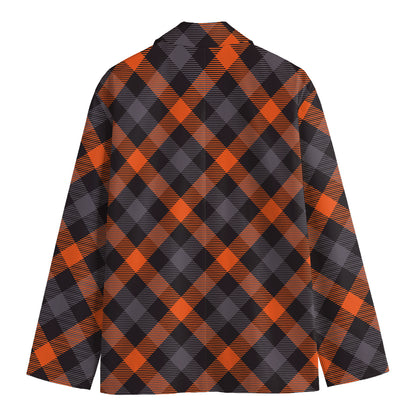 Halloween Buffalo Check Pattern Print Men's Blazer