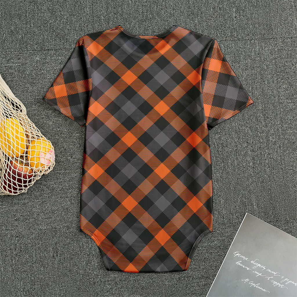 Halloween Buffalo Check Pattern Print Men's Bodysuit
