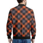 Halloween Buffalo Check Pattern Print Men's Bomber Jacket