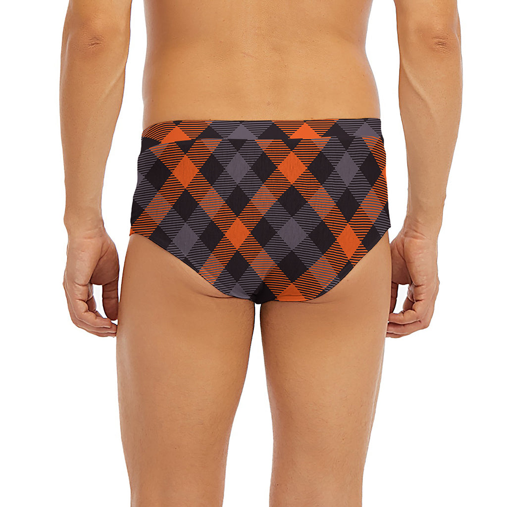 Halloween Buffalo Check Pattern Print Men's Briefs