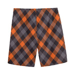 Halloween Buffalo Check Pattern Print Men's Sports Shorts