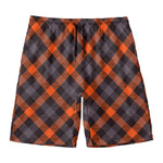 Halloween Buffalo Check Pattern Print Men's Swim Trunks