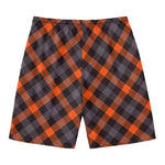 Halloween Buffalo Check Pattern Print Men's Swim Trunks