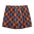 Halloween Buffalo Check Pattern Print Mesh Shorts