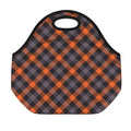 Halloween Buffalo Check Pattern Print Neoprene Lunch Bag
