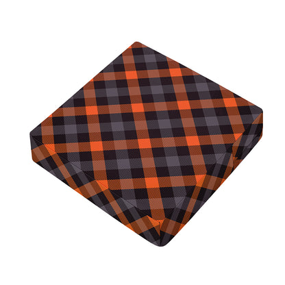 Halloween Buffalo Check Pattern Print Outdoor Seat Cushion Cover