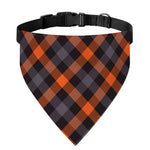 Halloween Buffalo Check Pattern Print Over The Collar Dog Bandana
