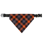 Halloween Buffalo Check Pattern Print Over The Collar Dog Bandana