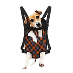 Halloween Buffalo Check Pattern Print Pet Carrier Backpack