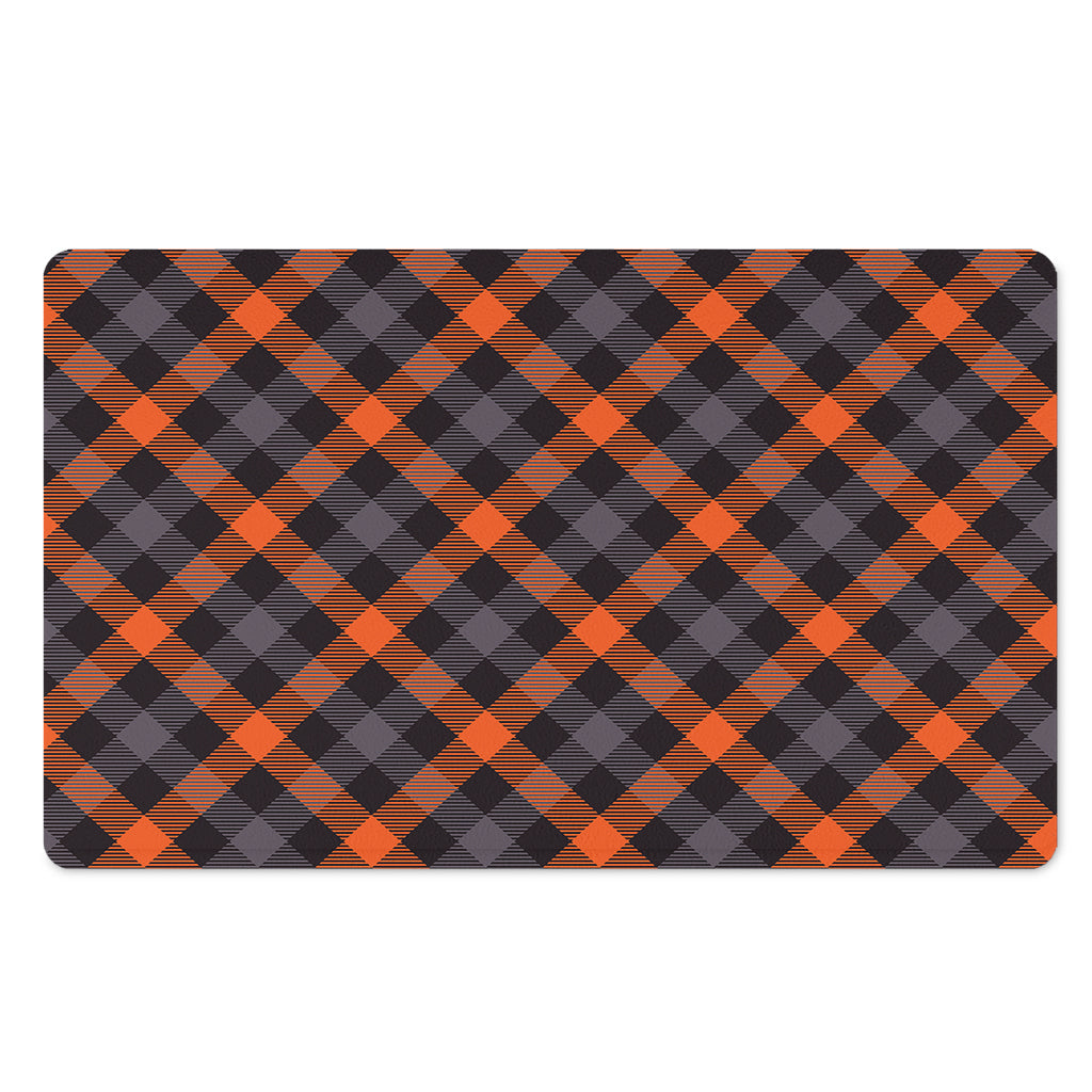 Halloween Buffalo Check Pattern Print Polyester Doormat