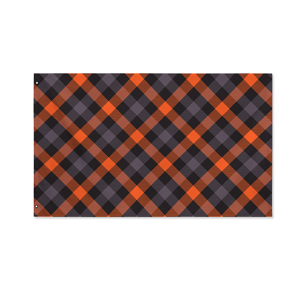 Halloween Buffalo Check Pattern Print Polyester Flag