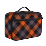 Halloween Buffalo Check Pattern Print Portable Lunch Bag