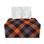 Halloween Buffalo Check Pattern Print Rectangle Tissue Box Cover