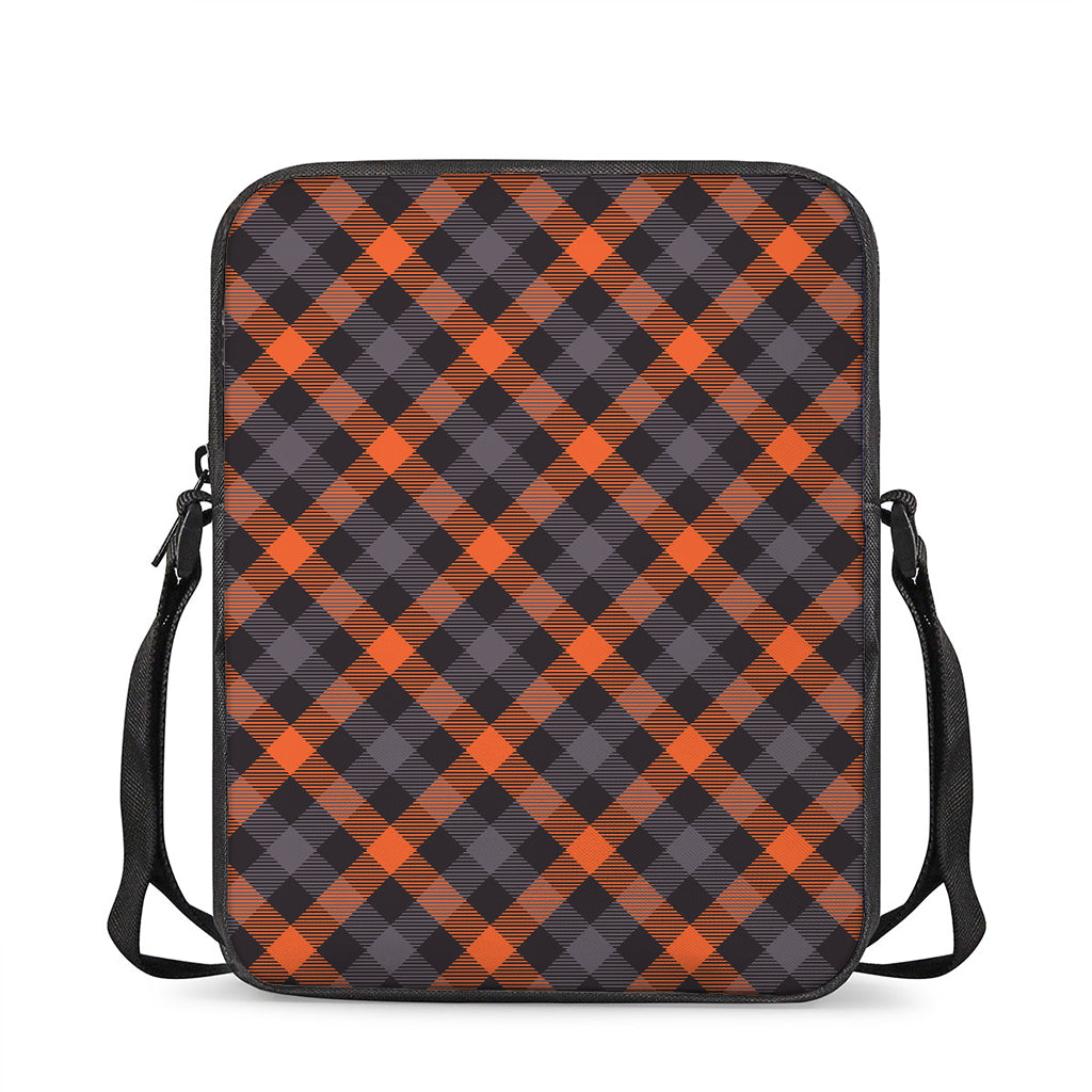 Halloween Buffalo Check Pattern Print Rectangular Crossbody Bag