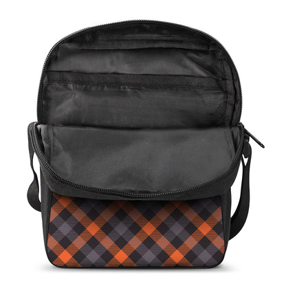 Halloween Buffalo Check Pattern Print Rectangular Crossbody Bag