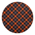 Halloween Buffalo Check Pattern Print Round Blanket