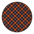Halloween Buffalo Check Pattern Print Round Floor Mat