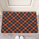 Halloween Buffalo Check Pattern Print Rubber Doormat