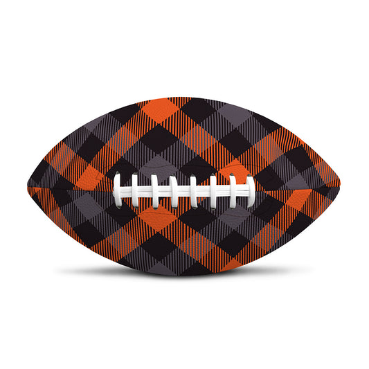 Halloween Buffalo Check Pattern Print Rugby Ball