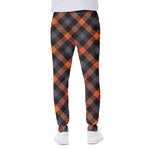 Halloween Buffalo Check Pattern Print Scuba Joggers