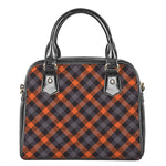 Halloween Buffalo Check Pattern Print Shoulder Handbag