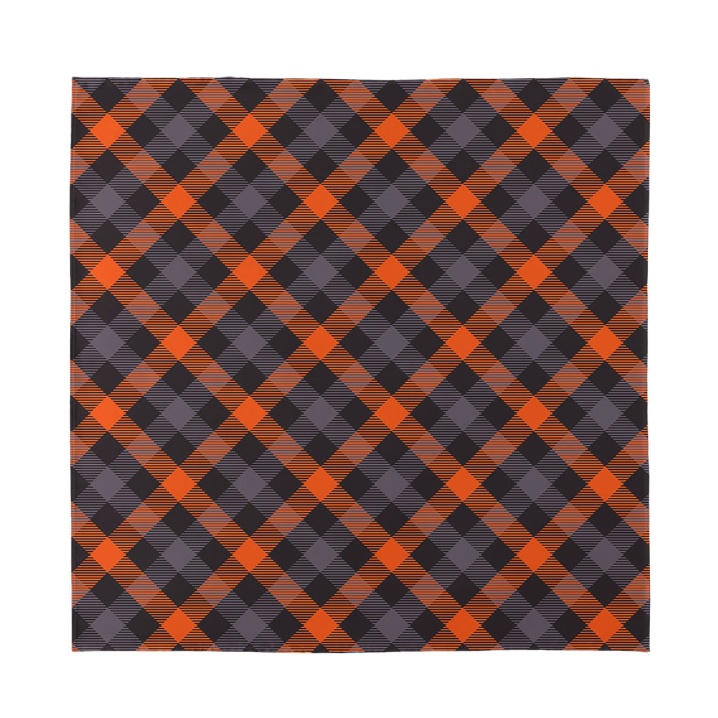 Halloween Buffalo Check Pattern Print Silk Bandana