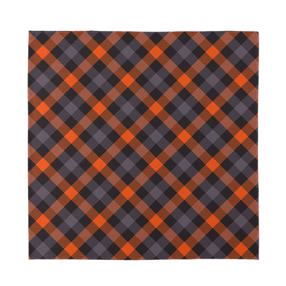 Halloween Buffalo Check Pattern Print Silk Bandana