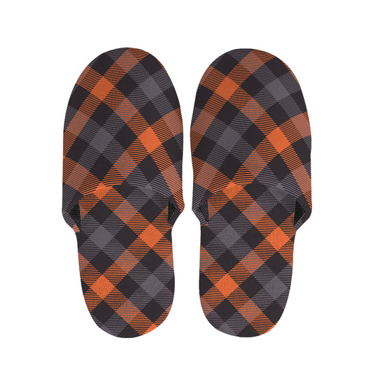 Halloween Buffalo Check Pattern Print Slippers