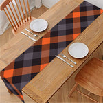 Halloween Buffalo Check Pattern Print Table Runner