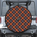 Halloween Buffalo Check Pattern Print Tire Cover With Camera Hole