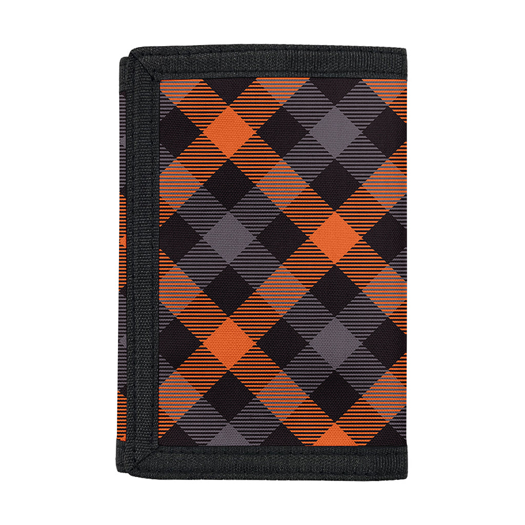 Halloween Buffalo Check Pattern Print Trifold Wallet